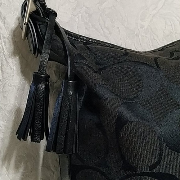 Coach bucket signature blk bag canvas and Leather - Picture 2 of 13
